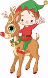 Christmas elf  and Rudolf