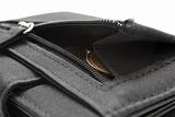 Black wallet with coins