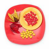 Candy on plate