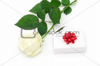 Rose and gift