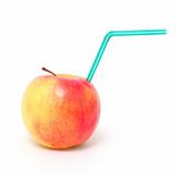 Apple and straw