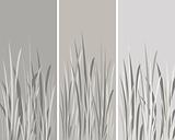 3 Grey Panels with Grass