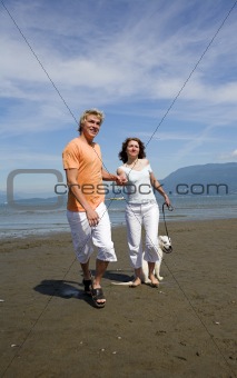 young couple on the beach
