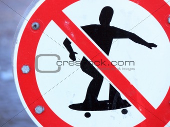 "No Boarding" Sign