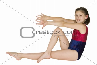 10 year old girl in gymnastics poses