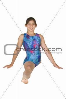 12 year old girl in gymnastics poses
