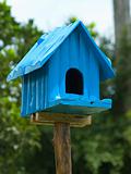 Blue birdhouse