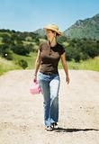 Woman on a Country Road