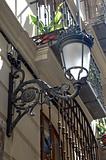 a lantern in a street in valencia