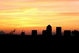 Sunset over London City