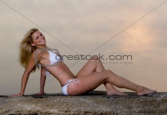 Lovely Young Woman in a Bikini