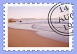 the beach stamp