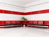 red and white waiting room