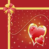 Valentine love hearts red