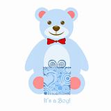 It's a Boy Blue Teddy Bear with Gift