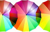seamless border of multicolored umbrellas