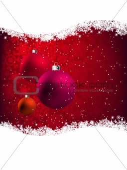 Elegant Red Christmas Card. EPS 8