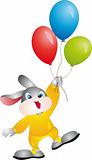 Rabbit with balloons