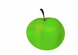 vector - green apple