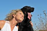 woman and beauceron