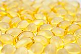 Gel vitamin supplement capsules.