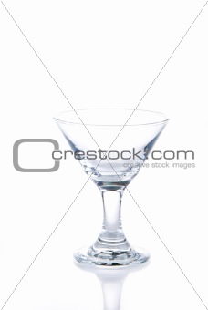 Empty Martini cocktail glass