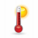 thermometer with sun