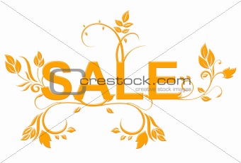 Sale in artistic floral