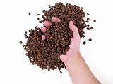 handful of coffee beans