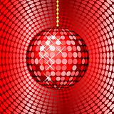 abstract red disco ball
