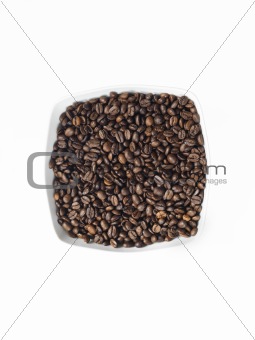 dish full of coffee beans