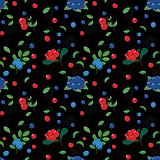 Wild berries. Seamless pattern