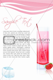 strawberry juice card