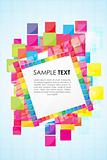 text template with colorful blocks