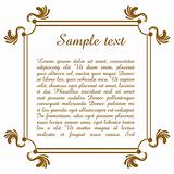 text template with floral frame