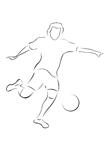 soccer player sketch