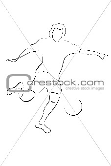 soccer player sketch