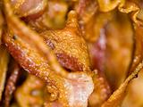 Background Abstract of a Closeup of Crispy Bacon