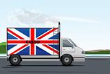 illustration of England lorry
