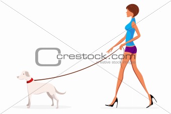 lady with dog