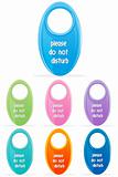 colorful do not disturb tags