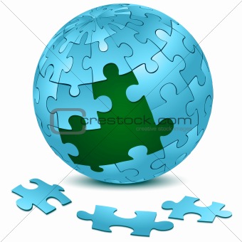jigsaw puzzle on earth