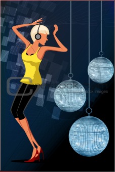 dancing girl in disco
