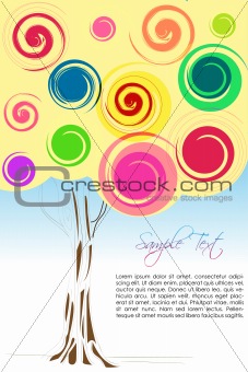 colorful vector tree