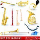 Brass music instruments
