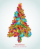 Artistic Tree Christmas. Vector