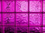Abstract of a Pink-tone Glass Block Window Frame