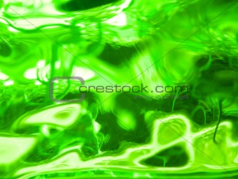 Abstract of a Green-tone Glass Block Window
