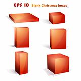 Christmas blank box set | editable vector box set