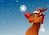 Reindeer and snowflake
